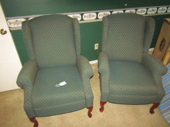 Matching Pair Of Lane Wing Back Recliners  (LOCAL PICK UP ONLY)