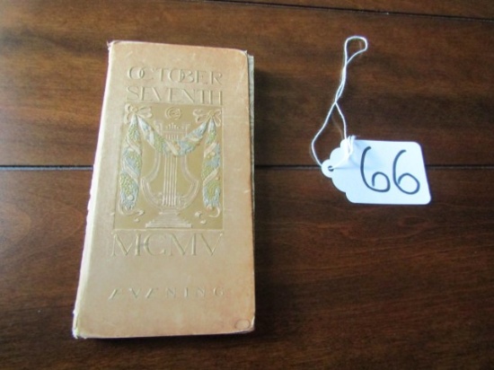 Antique October 7th, 1905 Dinner Invitation Booklet From George Eastman