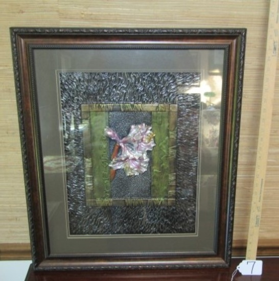 Framed And Matted 3 - D Diorama If An Amaryllis  (LOCAL PICK UP ONLY)