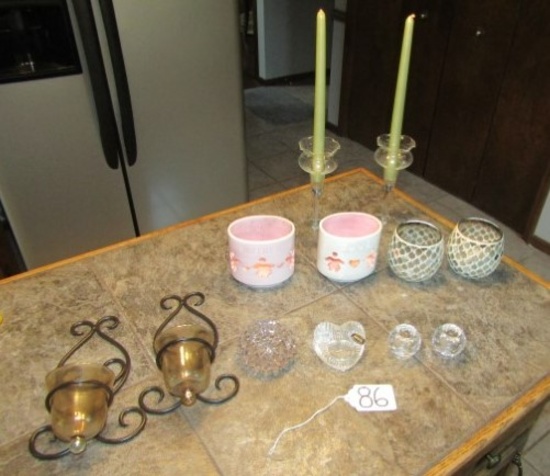 Lot Of Candles And Candle Holders