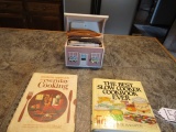 Musical Recipe Box Full Of Recipes And 2 Recipe Books