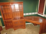 Very Nice Desk, File Cabinet And Bookshelf Combination  (LOCAL PICK UP ONLY)