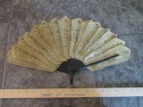 Antique Victorian Faux Feather Hand Fan