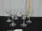 Set Of 6 Fostoria Crystal White Wine Glasses