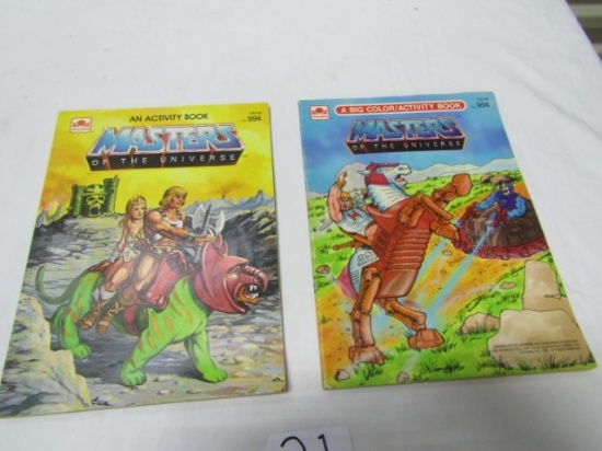 2 Vtg 1983 And 1984 Masters Of The Universe Activity Books