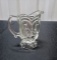 Vtg L. E. Smith Clear Glass Moon And Stars Pattern Milk Pitcher