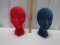 2 Foam Mannequin Heads For Displaying Headwear
