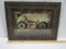 Framed And Matted Print Of An Old Motorcycle