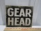 Rustic Wood Wal Hanging Gear Head Sign