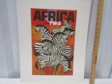 Africa Fly T W A Travel Poster