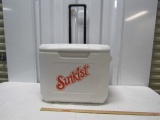 Coleman Sunkist Cooller W/ Telescopic Handle And Wheels  (NO SHIPPING)