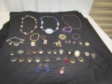 Large Lot Of Costume Jewelry Including 19 Rings