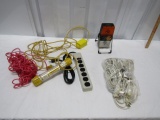 Rite Lite Work Light, Ray O Vac Emergency Light, Rope, Surge Protector And