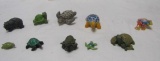 Lot Of Animal Figurines, Mostly Turtles W/ 1 Frog And 1 Bear