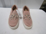 Never Worn Mossimo Canvas Shoes W/ Studs, Rhinestones And Faux Pearl D‚cor