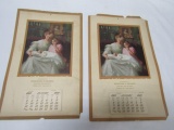 2 Antique Calendars From 1916