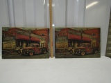 2 Identical Wall Hanging Pictures Route 66 Pictures On Wood Boards
