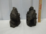 Nice Bookends W/ Bear On One Side And A Bull On The Other