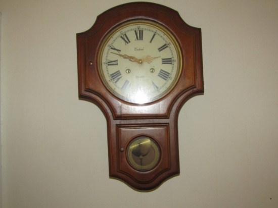 Vtg Centurion 35 Day Key Wind Wall Clock