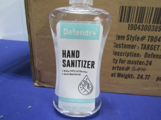 N I B Case Of 24 Defendr 16 Ounce Bottles Of Hand Sanitizer  (LOCAL PICK UP ONLY)