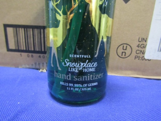 N I B Case Of 48 Scentful Snowplace Like Home 11 OZ Bottles Of Hand Sanitizer  (LOCAL PICK UP ONLY)