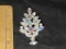 Christmas Tree Brooch W/ Large Aurora Borealis Faceted Stones