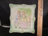 Vtg 1945 - 1952 Bisque Porcelain Wall Plaque By Pauylux Occupied Japan