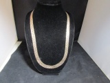 Long Thick Sterling Silver Necklace Made In Italy