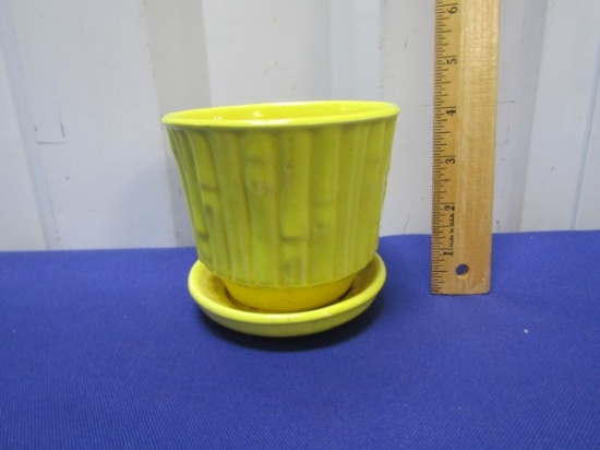 Vtg Mccoy Yellow Planter