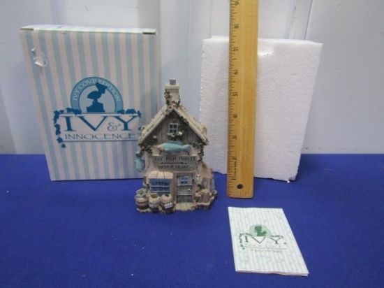 Vtg And N I B 1999 Cast Art Industries Ivy And Innocense " The Ivy Fish Market" Figurine
