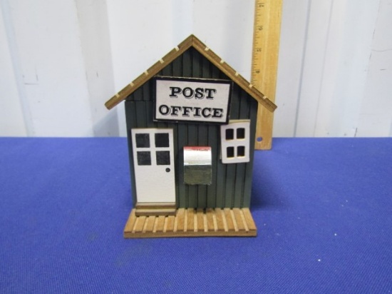 Wooden Post Office Music Box W/ Removable Top