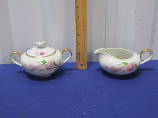 Vtg Heinrich And Co Selb Bavaria Porcelain Creamer And Sugar Bowl