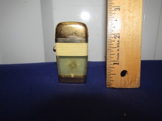 Vtg 1959 Scripto Vu - Lighter W/ Atomic Starburst Design