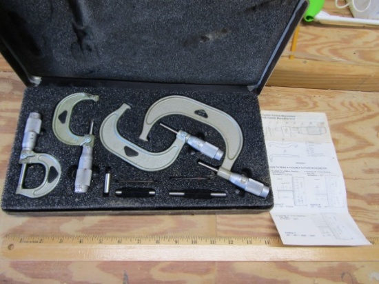 Toolmex Outside Micrometer Set W/ Case