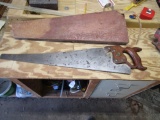 Vtg Pre 1940 Disston Hand Saw W/ Home Made Wood Sheath (LOCAL PICK UP ONLY)