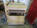 Electric Belt Sander In A Home Made Rolling Cabinet W/ Drawer (LOCAL PICK UP ONLY)