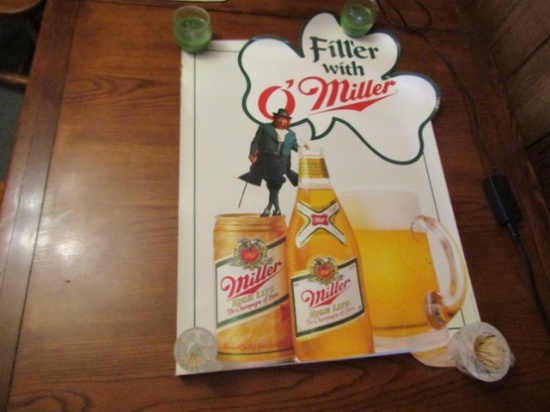 Rare Vtg Miller Beer " Filler For Miller " St. Patricks Day Poster