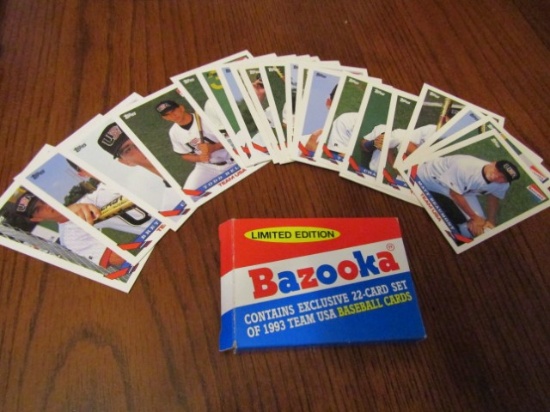 Vtg Limited Edition Bazooka 1993 Team Usa Topps Baseball Cards