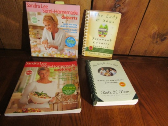 4 Cookbooks By Sandra Lee And Paula Deen