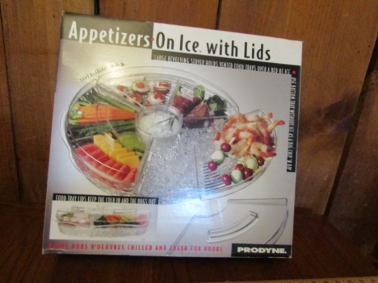 N I B Prodyne Appetizers On Ice W/ Lids Food Tray