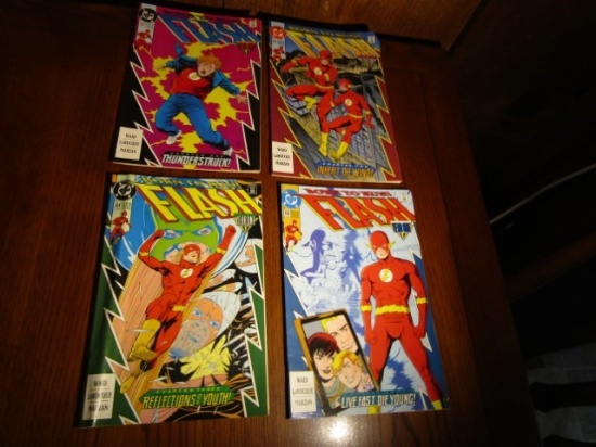 4 Vtg May And June 1992 D C Comics " The Flash " #s 62, 63, 64 And 65