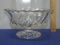 Lead Crystal Fruit Bowl In Swirl Pattern