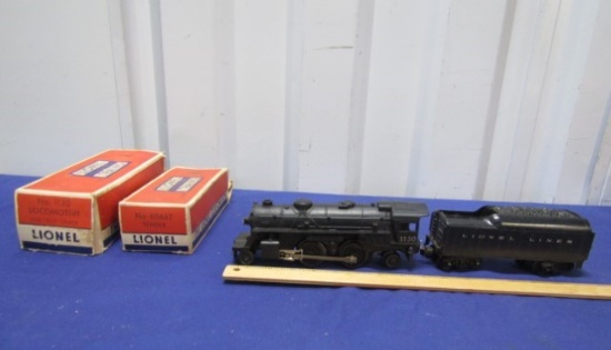 Vtg Lionel Steam Engine, Tender Car And Boxes For Both