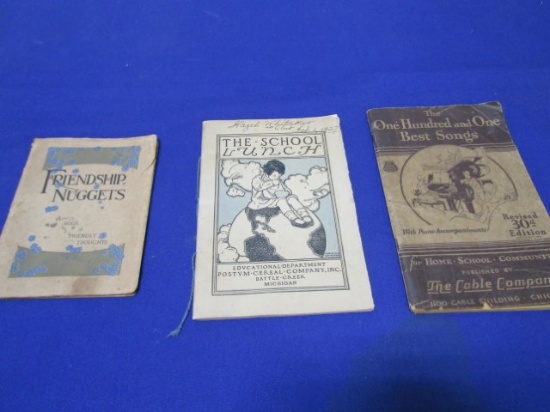 3 Small Booklets From 1912, 1925 And Song Book Is Early 1900s