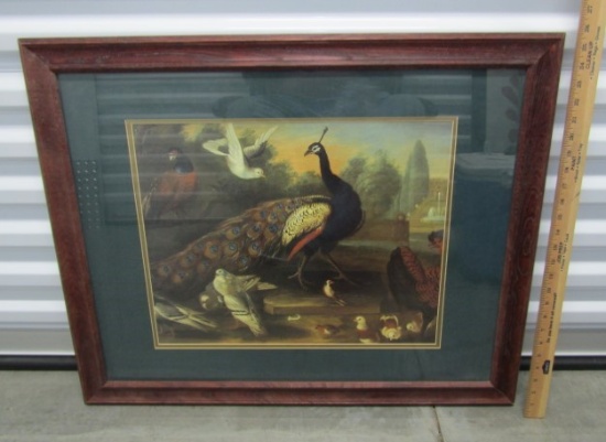Hardwood Framed And Double Matted Birds Print (LOCAL PICK UP ONLY)