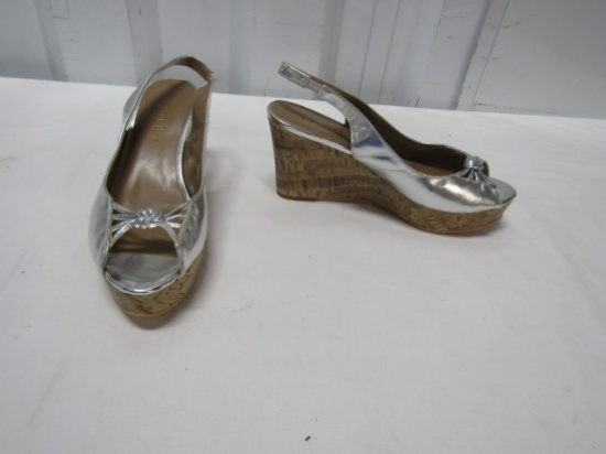 New Pair Of Ladies Moda Spana Cork Wedge Shoes