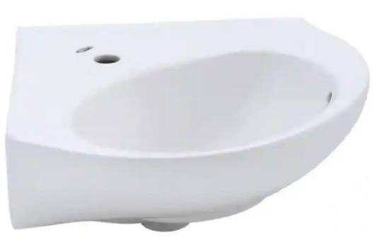 New - Cornice 22 In. Pedestal Top Sink Basin With Single Hole In White - Retail $170