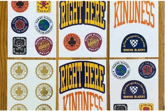 A Box Full Of Crest Sticker Set - Rowing Blazers Approx 43 Paks