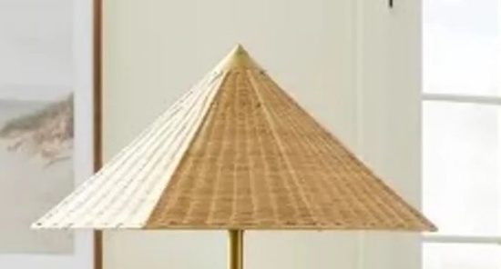 Tapered Rattan Shade Gold Only