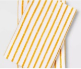 4 Sets Of Standard Easy Care Printed Pillowcase -2 Per Set Gold Stripe